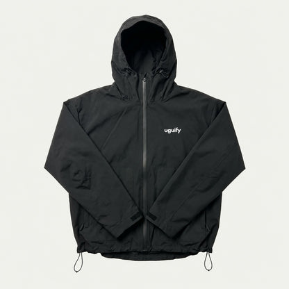 Lexi Cheetah Water-Reactive Rain Jacket – Black