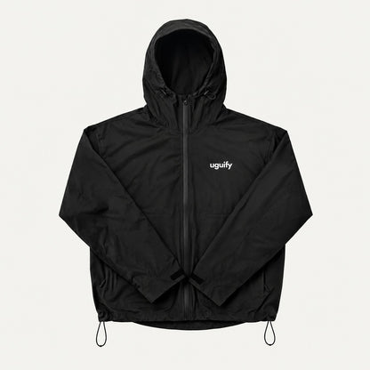 Lexi Cheetah Water-Reactive Rain Jacket – Black