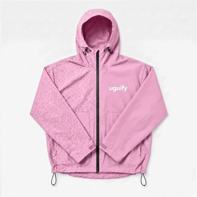Lexi Cheetah Water-Reactive Rain Jacket – Pink