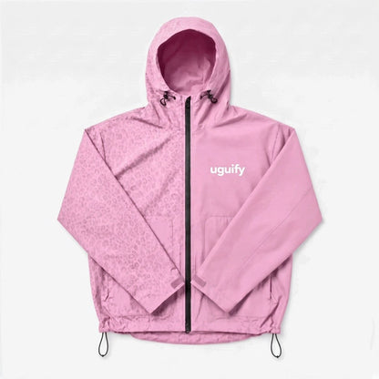 Lexi Cheetah Water-Reactive Rain Jacket – Pink