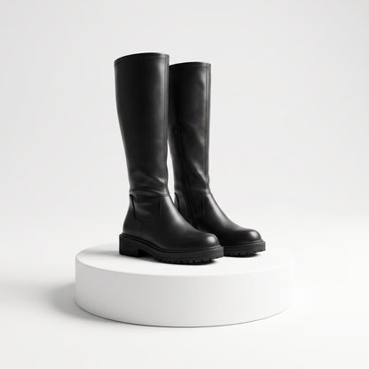 Women's Knee High Stretch Boots in black – view 5