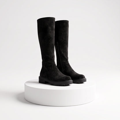 Women's Knee High Stretch Boots in black – view 4