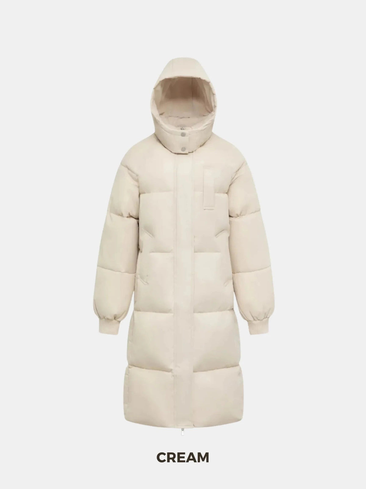 Women's Long Faux Fur Lined Hooded Puffer Coat in black – view 27