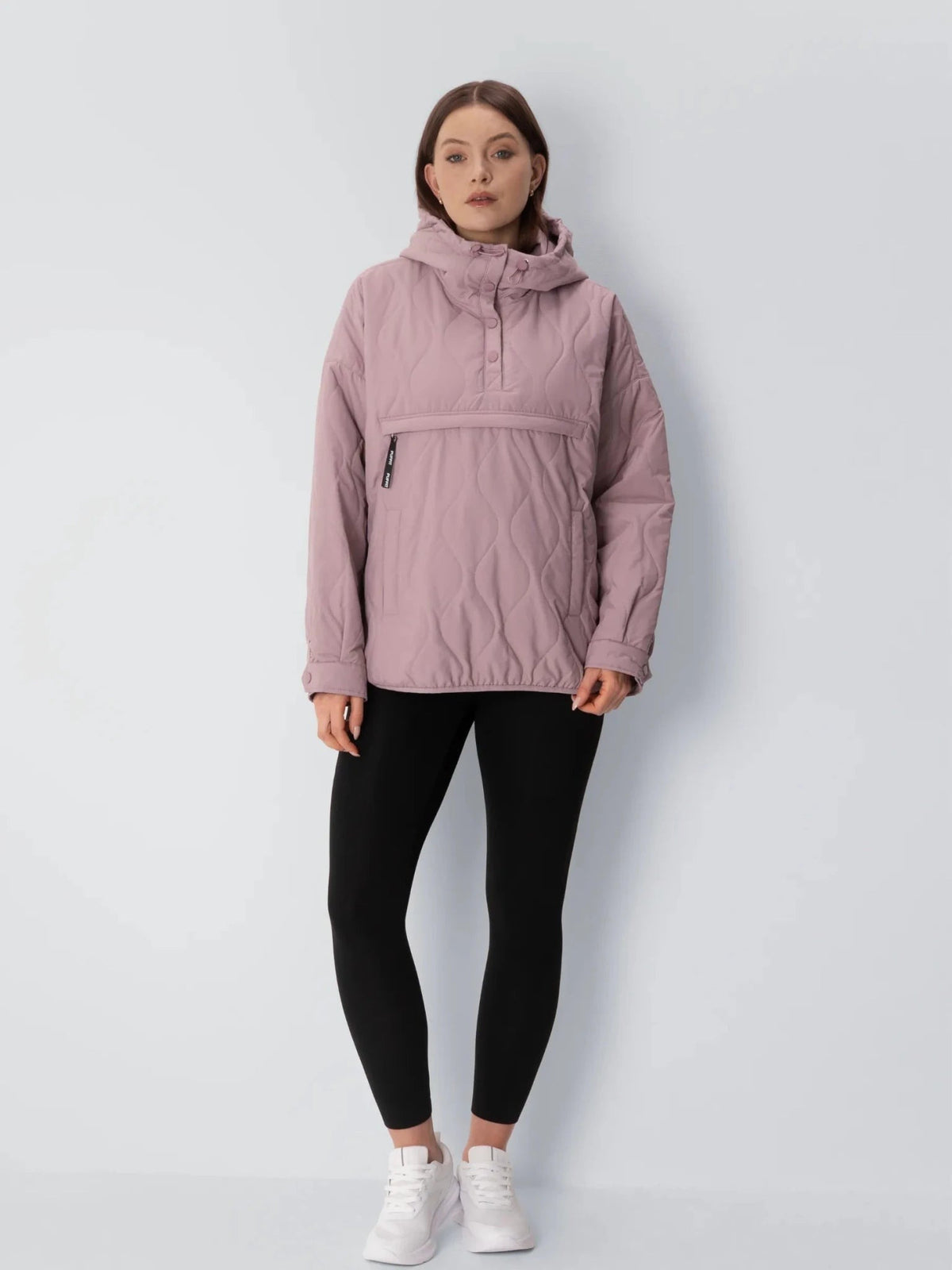 Women's Packable Quilted Puffer Hoodie in black – view 16