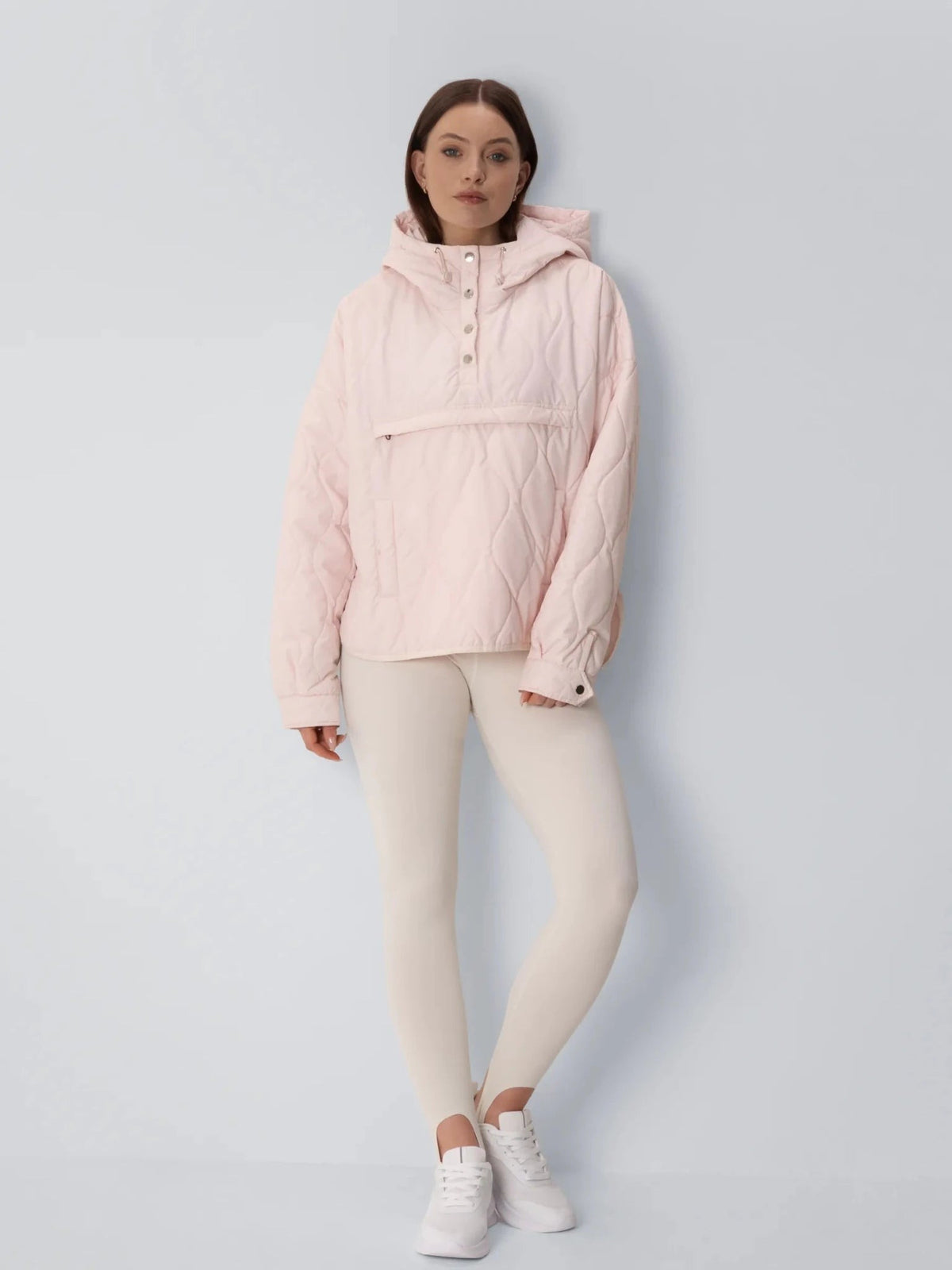 Women's Packable Quilted Puffer Hoodie in black – view 18