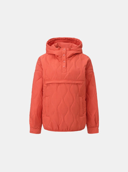 Women's Packable Quilted Puffer Hoodie in black – view 23