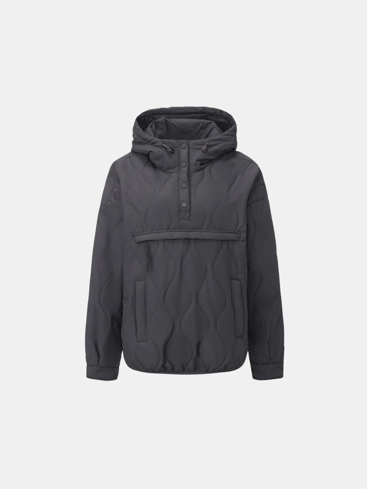 Women's Packable Quilted Puffer Hoodie in black – view 24