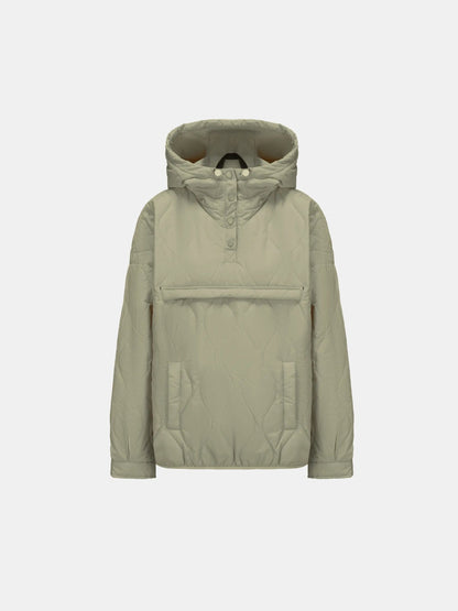 Women's Packable Quilted Puffer Hoodie in black – view 25