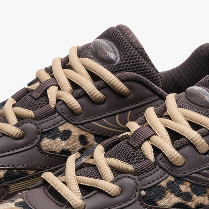 Women's Retro Chunky Trainers in chocolate brown, leopard print – view 6