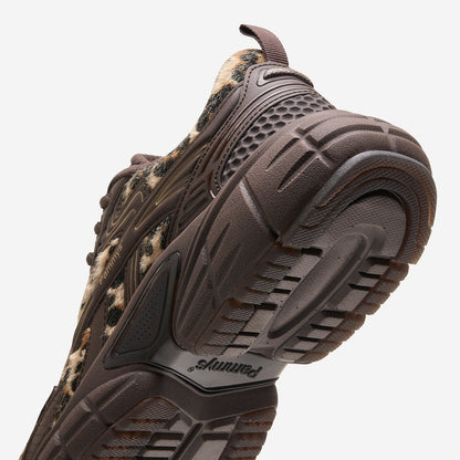 Women's Retro Chunky Trainers in chocolate brown, leopard print – view 7
