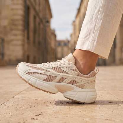 Women's Retro Chunky Trainers in cream, blush pink – view 2