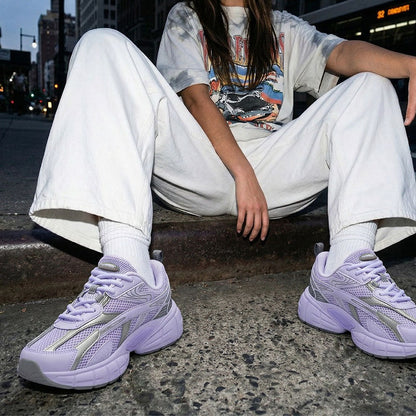 Women's Retro Chunky Trainers in lilac, grey – view 5