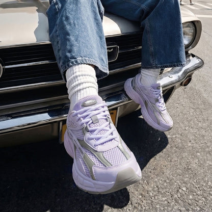 Women's Retro Chunky Trainers in lilac, grey – view 7