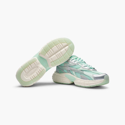 Women's Retro Chunky Trainers in mint green, silver – view 2