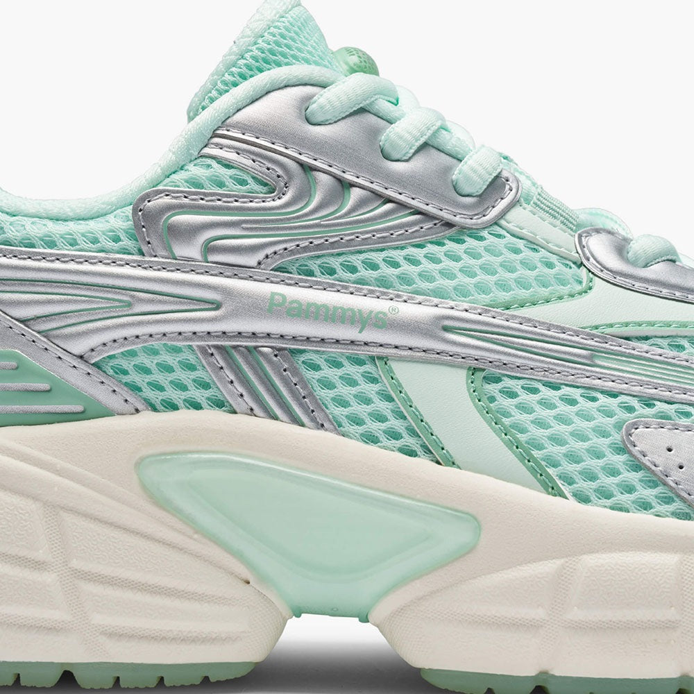 Women's Retro Chunky Trainers in mint green, silver – view 6