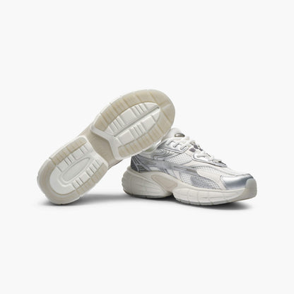 Women's Retro Chunky Trainers in white, silver – view 2