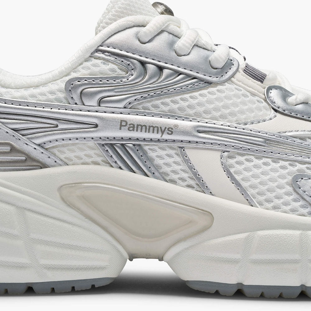 Women's Retro Chunky Trainers in white, silver – view 6