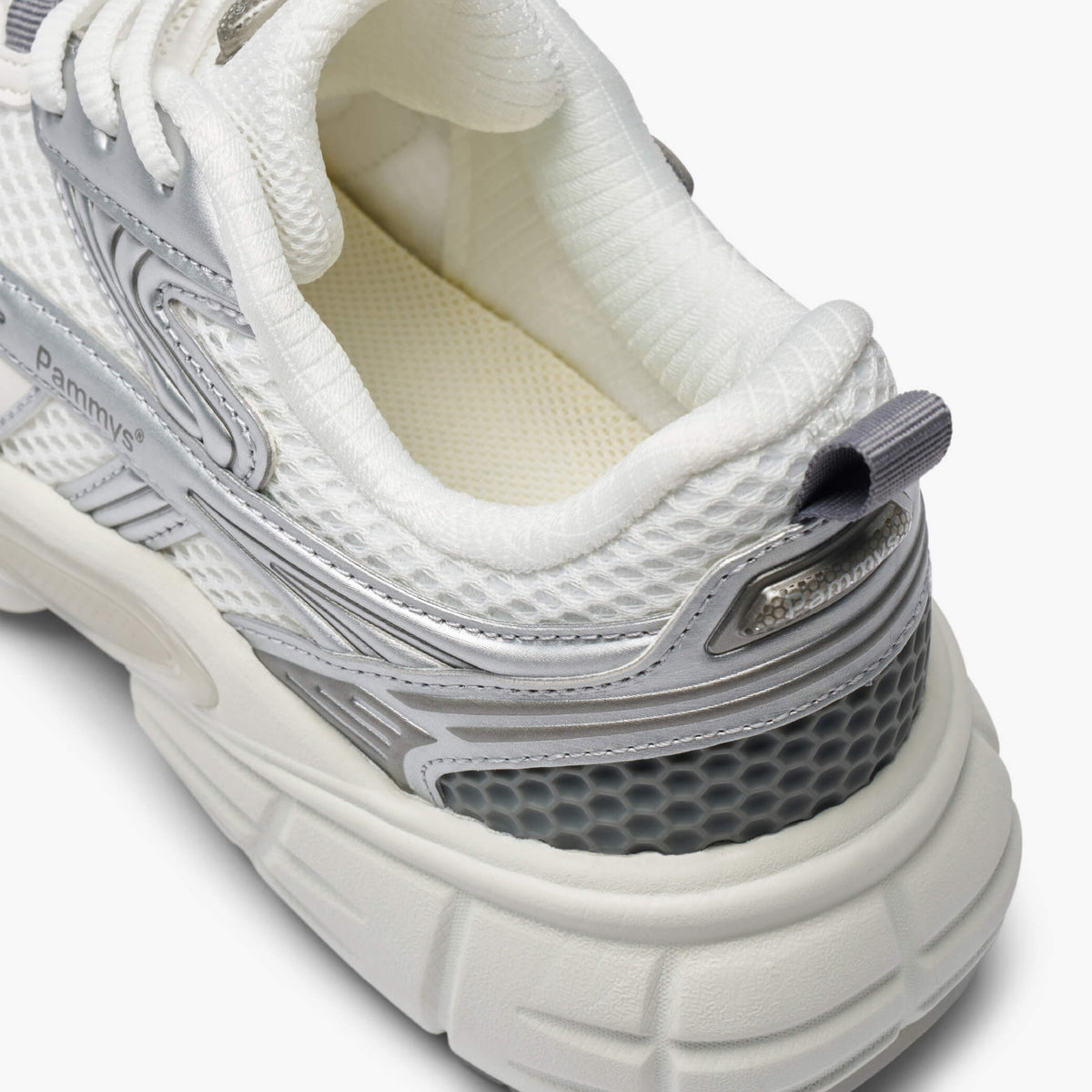 Women's Retro Chunky Trainers in white, silver – view 8