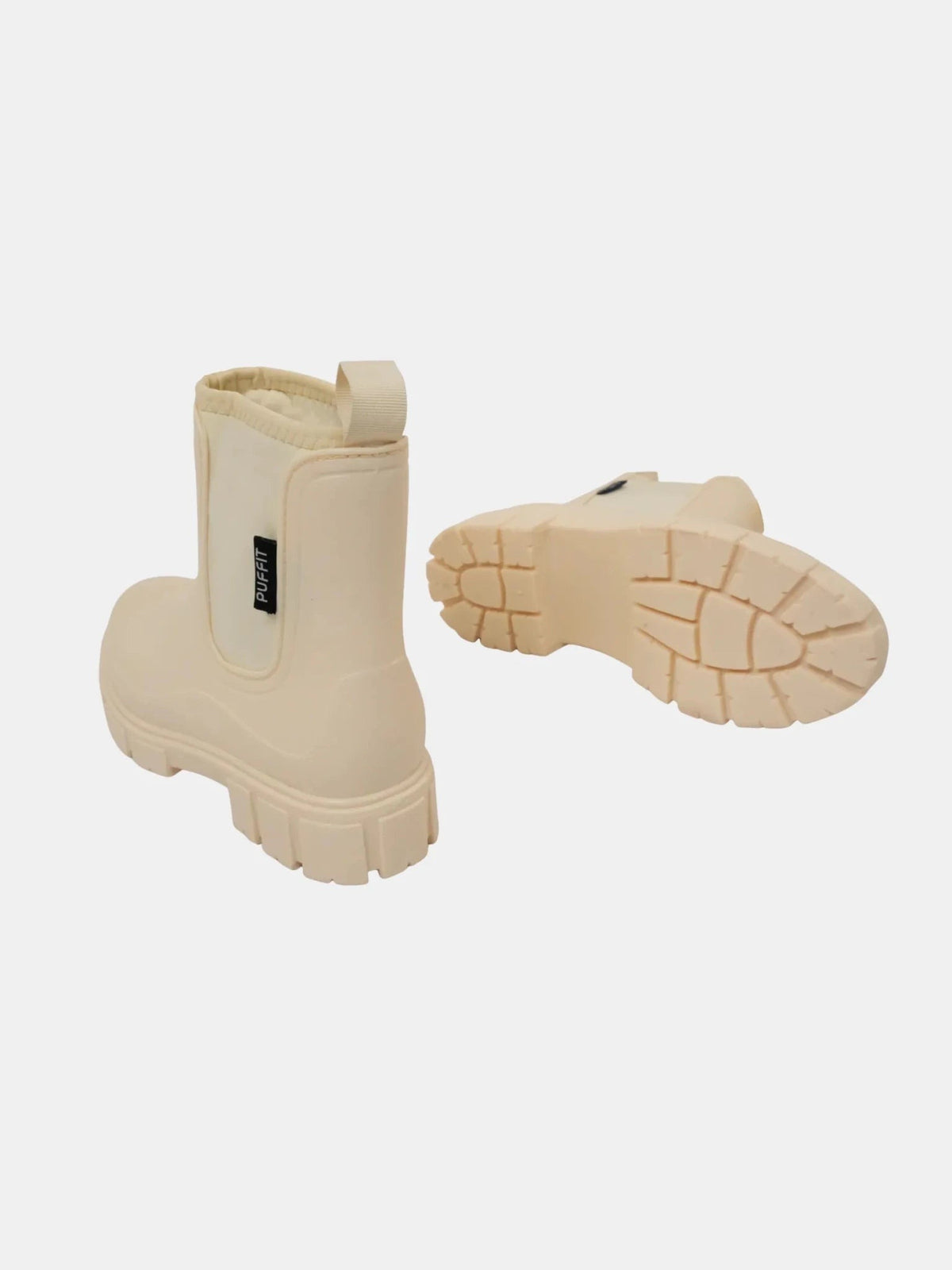 Women's Waterproof Chelsea Rain Boots in black – side view