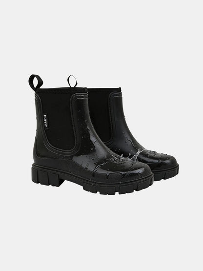 Women's Waterproof Chelsea Rain Boots in black – view 3