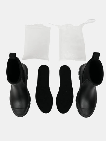 Women's Waterproof Chelsea Rain Boots in black – view 4