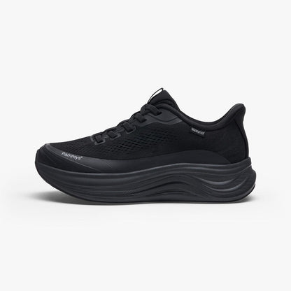 Women's Waterproof Hands-Free Trainers in black – side view