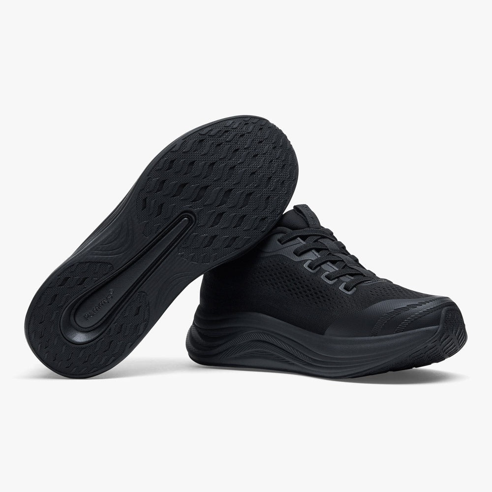 Women's Waterproof Hands-Free Trainers in black – pair with sole
