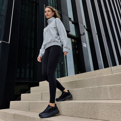 Women's Waterproof Hands-Free Trainers in black – styled outfit