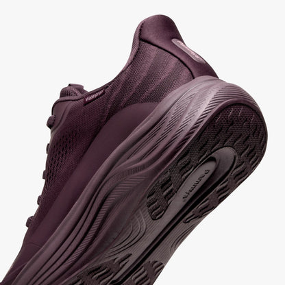 Women's Waterproof Hands-Free Trainers in burgundy – hands-free heel and cushioned sole