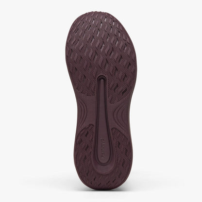 Women's Waterproof Hands-Free Trainers in burgundy – non-slip rubber outsole