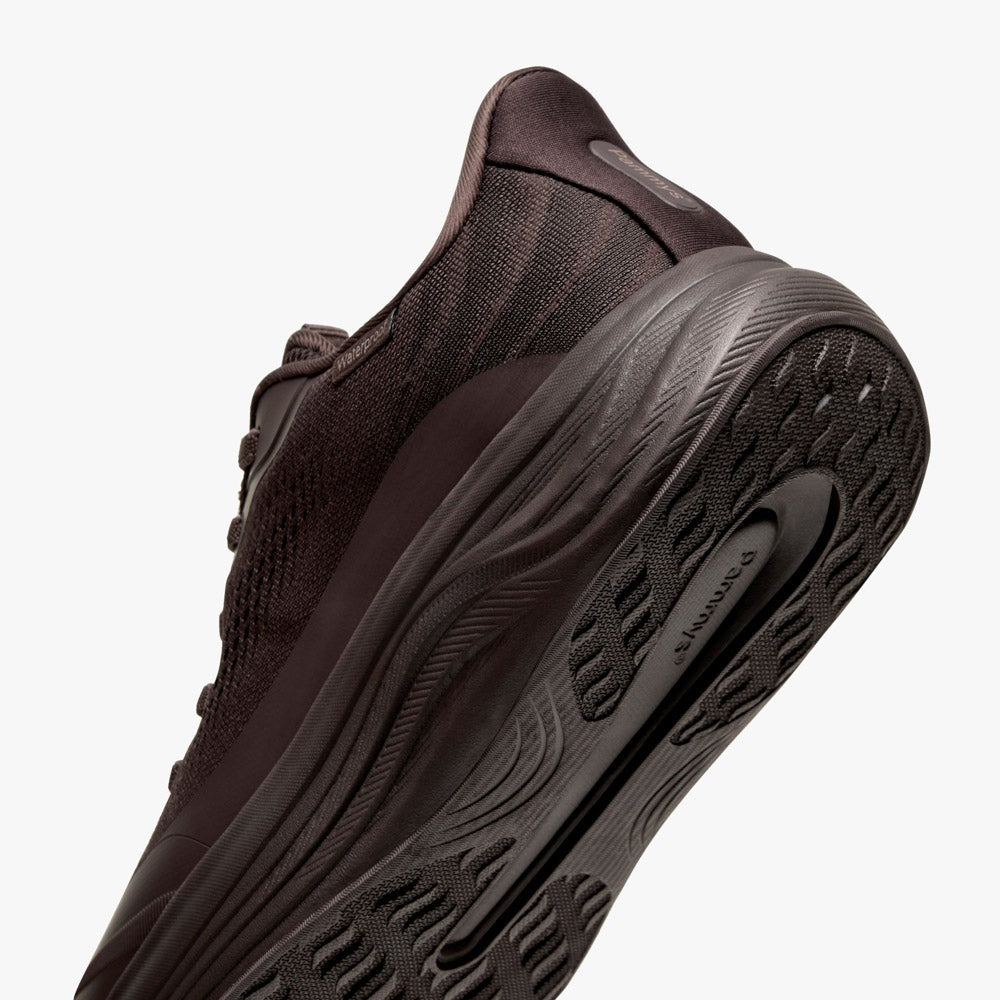 Women's Waterproof Hands-Free Trainers in chocolate brown – hands-free heel and cushioned sole