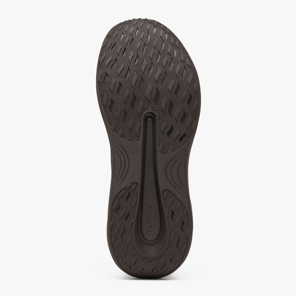 Women's Waterproof Hands-Free Trainers in chocolate brown – non-slip rubber outsole