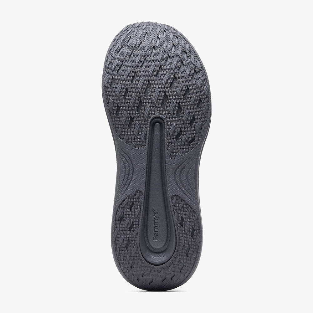 Women's Waterproof Hands-Free Trainers in dark grey – non-slip rubber outsole