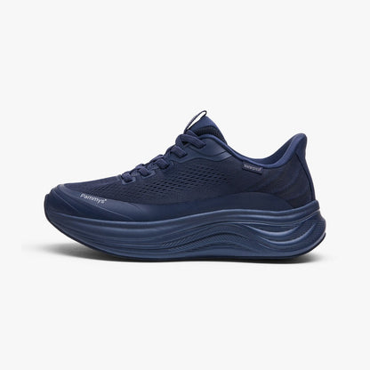 Women's Waterproof Hands-Free Trainers in navy – side view