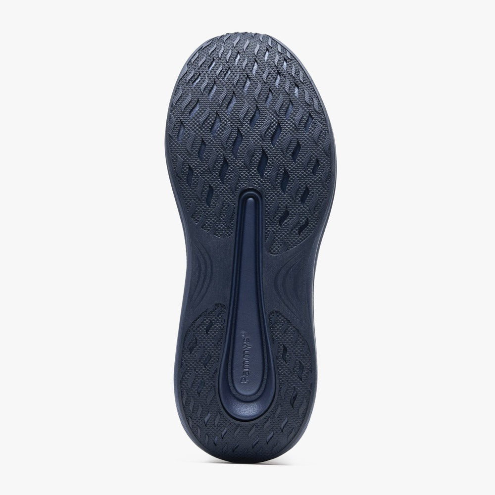 Women's Waterproof Hands-Free Trainers in navy – non-slip rubber outsole